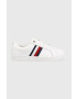 Tommy Hilfiger bőr sportcipő fw0fw06903 essential stripes sneaker fehér - Pepit.hu