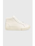 Tommy Hilfiger bőr sportcipő Th Monogram Leather Sneaker High bézs - Pepit.hu