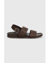 Tommy Hilfiger bőr szandál HILFIGER PREMIUM LEATHER SANDAL barna férfi FM0FM04461 - Pepit.hu