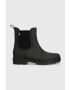 Tommy Hilfiger gumicsizma Fw0fw06897 Matt Ankle Rainboot With Elastic bézs női - Pepit.hu