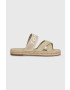 Tommy Hilfiger papucs SEASONAL WEBBING SANDAL bézs női FW0FW07181 - Pepit.hu