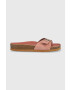 Tommy Hilfiger papucs velúrból TH MULE SANDAL SUEDE rózsaszín női FW0FW07071 - Pepit.hu