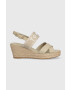 Tommy Hilfiger szandál SEASONAL WEBBING MID WEDGE bézs női éksarkú FW0FW07091 - Pepit.hu