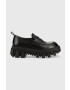 Tommy Jeans bőr mokaszin CHUNKY LOAFER LTHER fekete női platformos EN0EN02177 - Pepit.hu