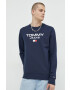 Tommy Jeans pamut melegítőfelső fekete férfi nyomott mintás kapucnis - Pepit.hu