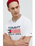 Tommy Jeans pamut póló piros sima - Pepit.hu