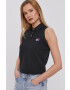 Tommy Jeans top női galléros fekete - Pepit.hu