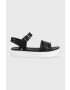 Ugg bőr szandál Zayne Ankle Strap fekete női - Pepit.hu