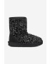 Ugg gyerek hótaposó Classic Short Chunky Sequin fekete - Pepit.hu