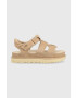 Ugg velúr szandál Goldenstar Strap bézs női platformos 1137890 - Pepit.hu