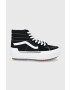 Vans sportcipő UA SK8-Hi Stacked fekete női - Pepit.hu