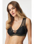 Luna Splendida Cherry Gold Stripe Bralette Pus-Up melltartó top - Pepit.hu