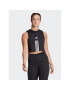 adidas Felső Train Essentials Train Cotton 3-Stripes Crop HR7847 Fekete Loose Fit - Pepit.hu