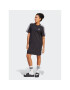 adidas Hétköznapi ruha Essentials 3-Stripes Single Jersey Boyfriend Tee Dress HR4923 Fekete Loose Fit - Pepit.hu