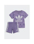 adidas Melegítő ruha szett Floral Tee and Shorts Set IC8758 Lila Regular Fit - Pepit.hu