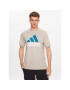 adidas Póló Essentials Single Jersey Big Logo T-Shirt IJ8575 Bézs Regular Fit - Pepit.hu