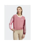 adidas Pulóver Essentials 3-Stripes Crop Sweatshirt IC9875 Rózsaszín Loose Fit - Pepit.hu