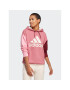 adidas Pulóver Essentials Big Logo Oversized French Terry Hoodie IC9869 Rózsaszín Loose Fit - Pepit.hu