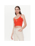 Alpha Industries Felső Basic Crop-Top SL Wmn 116082 Piros Cropped Fit - Pepit.hu