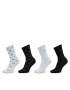 Calvin Klein 4 pár hosszú szárú női zokni Sock 4P Holiday 701225011 Fekete - Pepit.hu