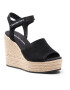 Calvin Klein Espadrilles Wedge Sandal Ankle Clip Su YW0YW00571 Fekete - Pepit.hu