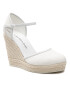 Calvin Klein Jeans Espadrilles Wedge Sandal Close Toe Co YW0YW00569 Fehér - Pepit.hu