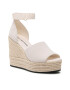 Calvin Klein Jeans Espadrilles Wedge Sandal Wide Su Con YW0YW00963 Fehér - Pepit.hu