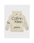 Calvin Klein Jeans Pulóver Bold Insitutional Logo IB0IB01442 Bézs Regular Fit - Pepit.hu