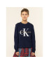 Calvin Klein Jeans Pulóver Monogram Logo IU0IU00069 Sötétkék Regular Fit - Pepit.hu