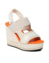 Calvin Klein Jeans Szandál Wedge Sandal Webbing YW0YW01073 Ekru - Pepit.hu