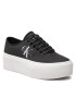 Calvin Klein Jeans Teniszcipő Cupsole Flatform Laceup Low Txt YW0YW00766 Fekete - Pepit.hu