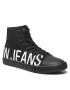 Calvin Klein Jeans Tornacipő Vulcanized Mid Sneaker Logo YM0YM00276 Fekete - Pepit.hu