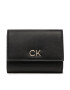 Calvin Klein Nagy női pénztárca Re-Lock Trifold Md Pbl K60K610969 Fekete ródium bevonat - Pepit.hu