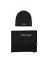 Calvin Klein Sál és sapka szett Basic Wool Beanie+Scarf K50K507552 Fekete - Pepit.hu