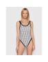 Calvin Klein Swimwear Női fürdőruha Scoop Back KW0KW01643 Fehér - Pepit.hu