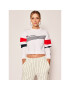 Champion Pulóver Graphic Stripe And Colour Block Cropped 112761 Fehér Regular Fit - Pepit.hu