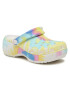 Crocs Papucs Classic Platform Tie Dye Graph Clgw 207151 Fehér - Pepit.hu