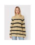 Custommade Sweater Talna Stripes 999212319 Bézs Relaxed Fit - Pepit.hu