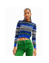 Desigual Sweater 23WWJF48 Kék Slim Fit - Pepit.hu