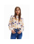 Desigual Sweater Daisies 23SWJF03 Bézs Regular Fit - Pepit.hu