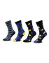 Fun Socks 4 pár hosszú szárú unisex zokni FS-FU71108 Fekete - Pepit.hu