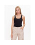 Gina Tricot Felső Rib tank 19105 Fekete Regular Fit - Pepit.hu