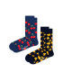 Happy Socks 2 pár hosszú szárú unisex zokni CHE02-6050 Sötétkék - Pepit.hu