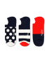 Happy Socks 3 pár unisex bokazokni BDO39-6500 Színes - Pepit.hu