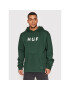 HUF Pulóver Essentials Og Logo PF00490 Zöld Regular Fit - Pepit.hu