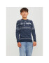 Jack&Jones Junior Sweater 12247507 Sötétkék Regular Fit - Pepit.hu