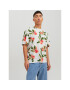 Jack&Jones Póló Flores 12227780 Fehér Relaxed Fit - Pepit.hu