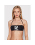 KARL LAGERFELD Bikini felső Printed Logo KL22WTP02 Fekete - Pepit.hu