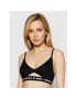 KARL LAGERFELD Bralette melltartó Peephole Logo 211W2101 Fekete - Pepit.hu