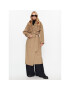 KARL LAGERFELD Gyapjú kabát Shearling Mix 236W1501 Bézs Regular Fit - Pepit.hu